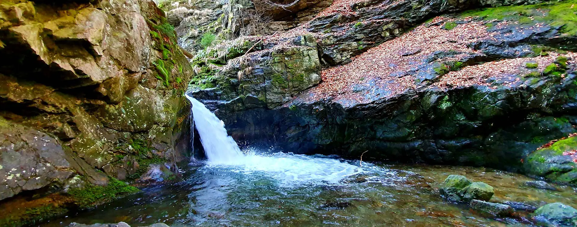 Vodopády Stříbrného potoka - Nýznerovské vodopády - Rychleby