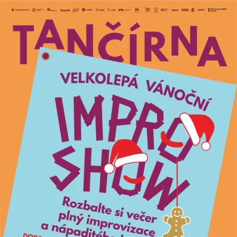 Plakát akce VÁNOČNÍ IMPRO SHOW